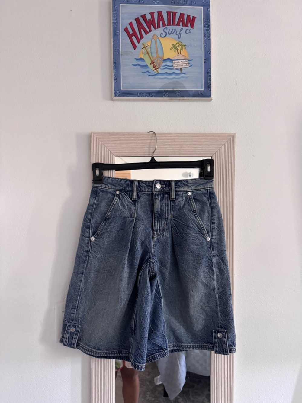 Free People Denim Bermuda Shorts